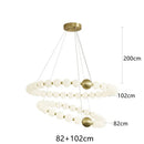 Axyaa Nordic Luxury Living Room LED Chandelier with Pearl Necklace Pendant