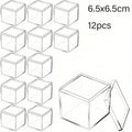 Axyaa Mini Acrylic Storage Boxes with Lids - Clear Square Display Containers