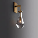Axyaa Water Droplet Crystal LED Wall Light - Copper Bedroom Living Room Bathroom Mirror Lamp