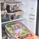Axya Stainless Steel Crisper Pickle Box with Sealed Lid - Food Storage