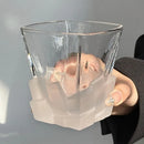 Axyaa Frosted Texture Ice Cup Glass Luxurious Whiskey Cup