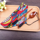 Axyaa Portable Wooden Cutlery Set: Chopsticks, Spoon, Cloth Bag - 3pcs Set