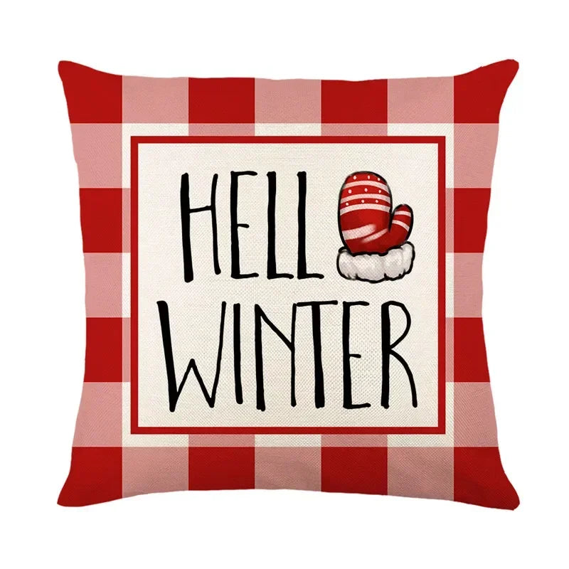 Axyaa Christmas Deer Snowflake Pillow Cover for Stylish Home Decor