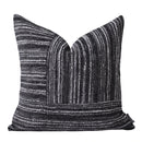 Axyaa Modern Deep Gray Striped Splicing Pillow Cover
