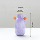 Axyaa Glass Vase with Candy Handle for Home Decoration