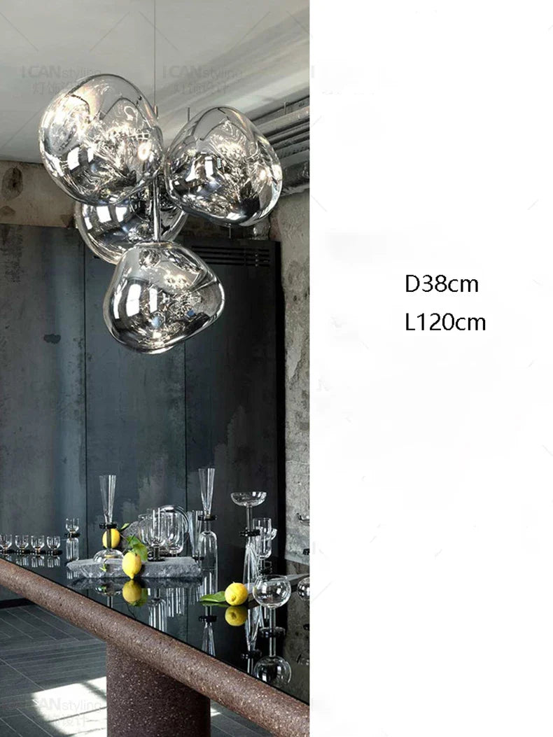 Axyaa Stainless Steel Dining Room LED Chandelier Ceiling Pendant Lamp