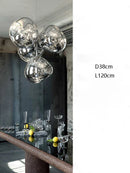 Axyaa Stainless Steel Ceiling Chandelier: Nordic LED Pendant Lamp for Dining & Living Room