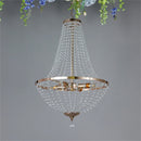 Axyaa Gold Finish Crystal Chandelier for Living Room, Dining Room, Bedroom