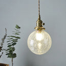 Axyaa Modern Copper Glass LED Pendant Light for Home Decor