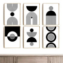 Axyaa Geometric Lines Canvas Poster: Scandinavian Minimalist Modern Art Print for Home Decor