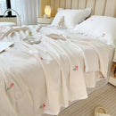 Axyaa Cotton Embroidery Soybean Summer Quilt Double-Layer Duvet Insert Skin-Friendly