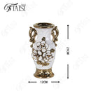Axyaa European Retro Ceramic Vase for Home Decor and Flower Arrangement