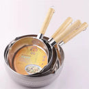 Axya Japanese Wooden Handle Aluminum Cooker for Gas Stoves