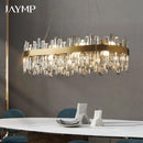 Axyaa Crystal Ceiling Chandelier: Luxury Villa Hall Living Room Lights Large Pendant Lamp