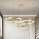 Axyaa Modern LED Ring Chandelier for Living Room and Bedroom
