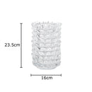 Axyaa Transparent Glass Vase Modern Desk Decoration For Flowers Arrangement