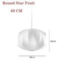 Axyaa White Fabric Lantern LED Pendant Chandelier for Modern Living Spaces