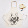 Axyaa Christmas Dog Kitchen Ladies Apron - Fun Cartoon Animal Apron for Home Cooking