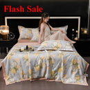 Axyaa Tencel Summer Quilt Set - Cool Silk Single-Piece Printed Quilt