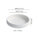 Axyaa Circular Ceramic Salad Plate Set for Molecular Cuisine and Steaks