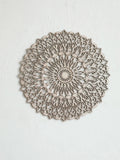 White Wooden Mandala Wall Art by Axyaa - Boho Chic Decor for Home