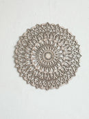 White Wooden Mandala Wall Art by Axyaa - Boho Chic Decor for Home