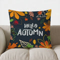 Axyaa Autumn Leaves Pattern Throw Pillow | Sofa Bedroom Car Pillow Cover