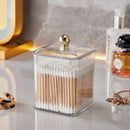 Axyaa Cotton Swab Ball Holder Jar Dispenser Makeup Organizer for Bath Makeup