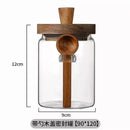 Axyaa Glass Airtight Coffee Bean Storage Jar Kitchen Canister - Food Container