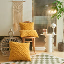 Axyaa Short Plush Geometric Pillow Cover Set - Chic Home Decor for Living Room