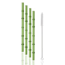 Axyaa Glass Straws Set of 4 with Cleaning Brush