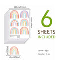 Axyaa Rainbow Wall Decals, Peel and Stick Wallpaper for Girl Bedroom, 36 Pcs