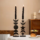 Axyaa Nordic Iron Candlestick Assembly for Romantic Dining Table Decor