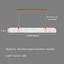 Axyaa Marble Luxury Pendant Light, Alabaster Hanging Lamp for Dining Room, High-end Lighting