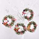 Axyaa Mini Christmas Wreath Ornament Set for Festive Decor