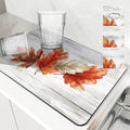 Axyaa Maple Anti-Skid Kitchen Mat: Absorbent, Quick Dry, Non-Slip Tray Pad