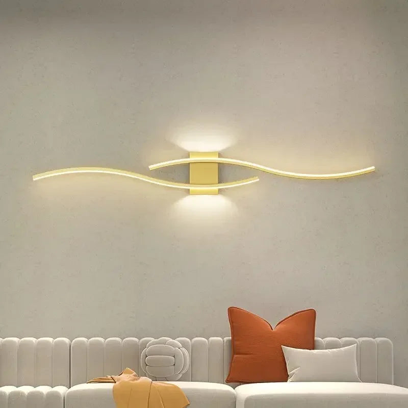 Axya LED Wall Lamp in Black, White, or Gold for Modern Indoor Lighting.