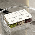 Axyaa 4/6 Grids Plastic Food Tray Dual Handle Snack Fruit Organizer
