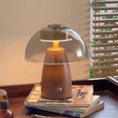 Axyaa Vintage Wood Desk Lamp - Retro Luxe Bedside Light with Switch