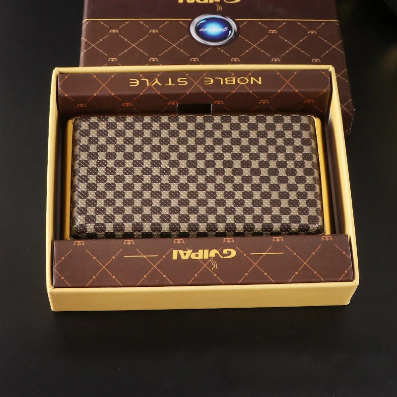 Axya Retro Leather Cigarette Case Set - 20pcs Thin & Durable Accessories