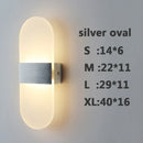 Axyaa Acrylic LED Wall Lamp - Modern Simple Design, Creative Rectangular Ellipse Shape