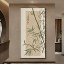 Axyaa Bamboo Entrance LED Light Wall Decor - High-end Chinese Style Home Hanging Painting