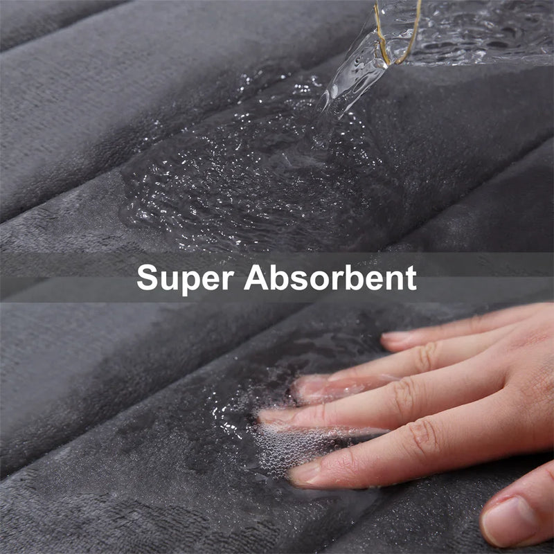 Axyaa Memory Foam Bathroom Mat: Super Absorbent Non-Slip Rug for Home Bathtub Shower Room