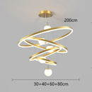 Axyaa LED Staircase Chandeliers for Modern Living Room Decor