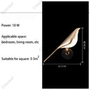 Axyaa Magpie Wall Lamp: LED 360° Rotating, Bedroom & Living Room Lighting Decoration