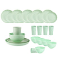 Axyaa 24-Piece Orange Wheat Cutlery & Dinnerware Set for Unbreakable Dining Experience