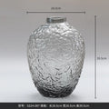 Axyaa Frosted Glass Vase - Elegant Decor for Living Room with Transparent Design