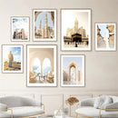 Sunrise Mosque Canvas Print by Axyaa - Islamic Wall Art Poster for Home Decor