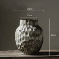 Axyaa Coarse Pottery Porcelain Vase Chinese Retro Floral Arrangement Home Decor