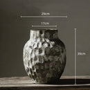 Axyaa Coarse Pottery Porcelain Vase Chinese Retro Floral Arrangement Home Decor